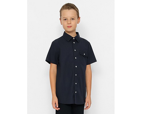 Рубашка для мальчика (т. синий)