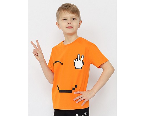 Футболка для мальчика, оранжевая