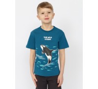 Футболка для мальчика, морская волна