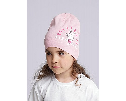 Однослойная детская шапка, св. розовый