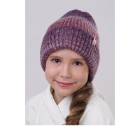 Детская шапка с флисовым утеплением, фиолетовый/розовый