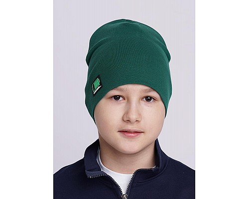 Детская шапочка для мальчика, темно-зеленый