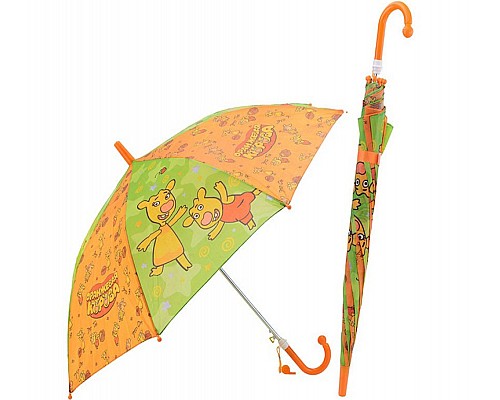Зонт детский "Оранжевая корова" 45см, со свистком