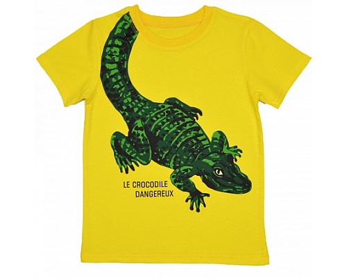 Футболка крокодил, желтая