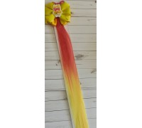 Резинка с прядями волос, уточка