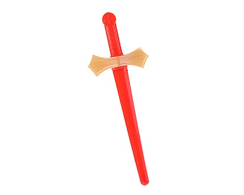 Оружие пластиковое Меч (красный с золотой гардой)