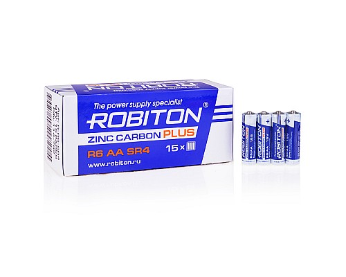 Батарейки солевые ROBITON Plus R-R6-SP4 R6 SR4 (60шт.)
