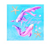 Записная книжка А6 64л. "Диковинные рыбки" 7БЦ,глянц.ламинирование, лен