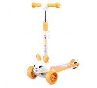 Самокат 3-х кол., PU, желтый