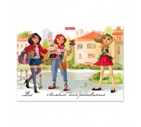 Альбом для рисования 30л. А4, на клею, "Девочки-красавицы"