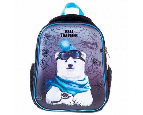 Рюкзак Ergonomic mini "Bear travel" 35х27х13см EVA материал нагрудная стяжка светоотраж. 1 отделение 2 кармана и 1 потайной на спинке в комплекте с термосумкой
