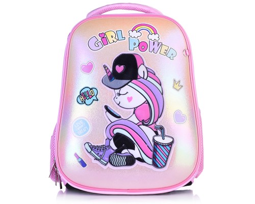 Рюкзак Ergonomic Classic "Girl power" 37х29х17 см EVA материал светоотраж. 2 отделения 2 кармана
