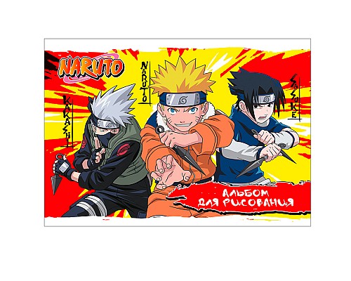Альбом для рисования 20л скрепка А4 "Naruto"
