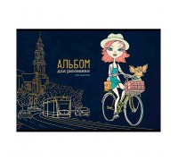 Альбом для рисования 40л скрепка А4 "Ночная прогулка"