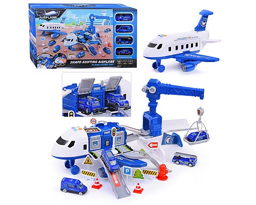 Игровой набор "Самолет" с машинками, в коробке