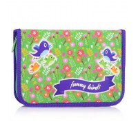 Пенал односекционный  большой "Soft, Весенние птички"