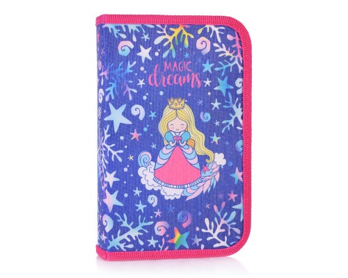 Пенал каркасный с текстильным покрытием "PRINCESS-MERMAID" 130х200 откид. планка д/девочек