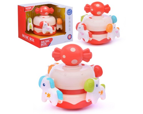 Развивающая игрушка "Карусель" розовая, в коробке