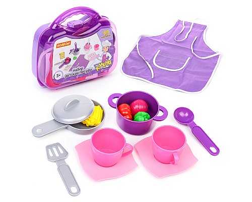 Набор детской посуды (19 элементов) (в чемоданчике малом)