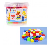 Конструктор блочный  для малышей (65 дет.) в ведерке