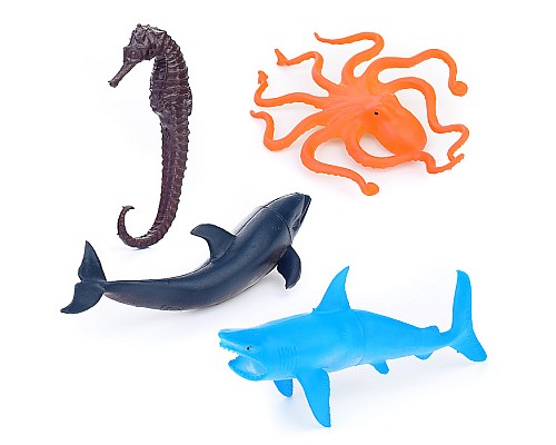 Игрушки пластизоль "Набор морских животных" 4 шт.