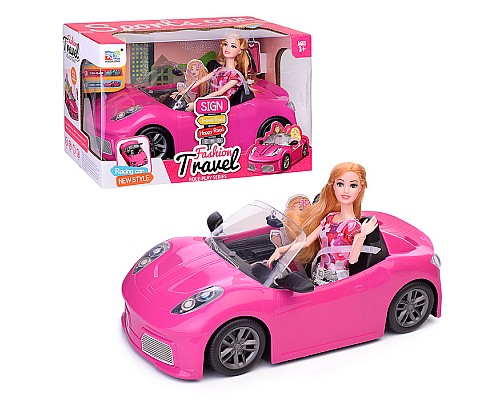 Машина "Кабриолет" с куклой, в коробке