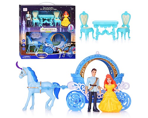 Карета "Сказка" с лошадкой и фигурками, в коробке
