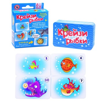 Игра карточная "Крейзи рыбки", 52 карточки