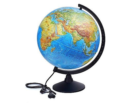 Глобус Земли физический 320мм с подсветкой Классик