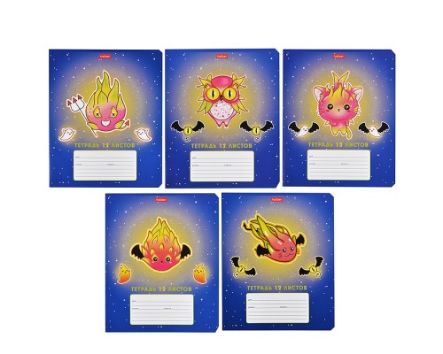 Тетрадь 12л клетка "Dragon fruit