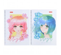 Тетрадь 80л клетка "Ангелы аниме"