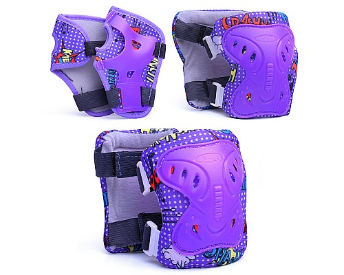 Комплект защиты для катания (цвет фиолетовый)