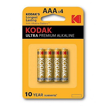 Батарейки алкалиновая Kodak Ultra Premium LR03 BL4