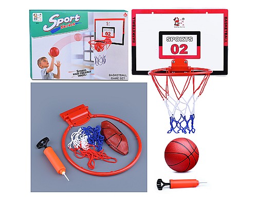 Набор для баскетбола (кольцо, мяч, насос) в коробке