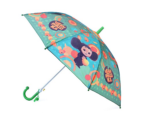 Зонт детский "Чебурашка" r-45см, ткань, полуавтомат
