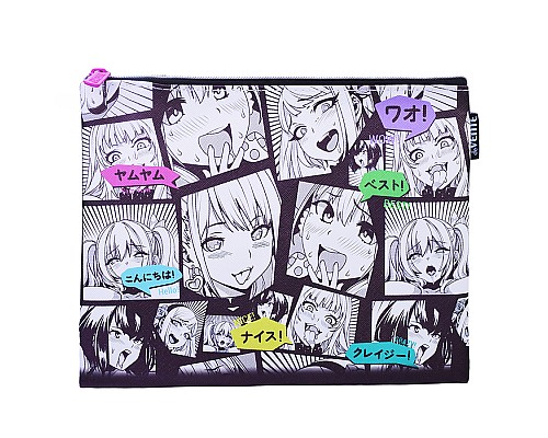 Папка для тетрадей "Anime Comix" A5 (27x20,5x1 см) на молнии сверху, искусственная кожа до -40C с антивандальной фактурой, с подкладом