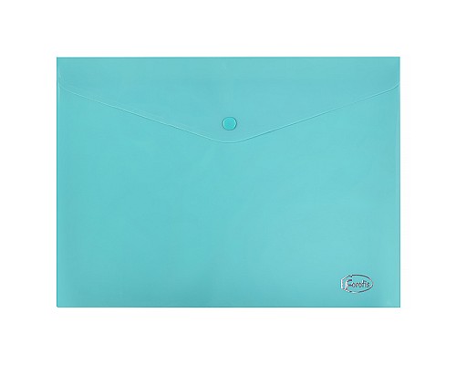 Папка-конверт А4 с кнопкой 0.16мм (зеленая) ПП