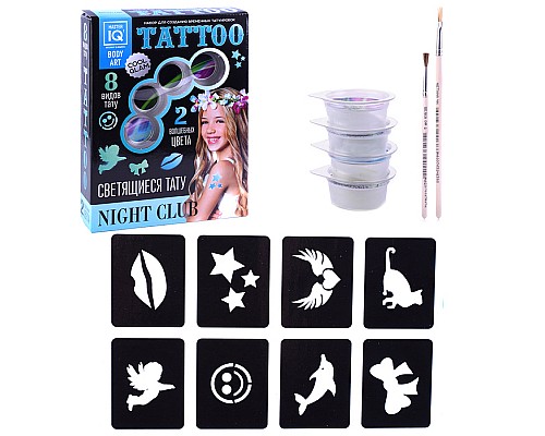 Набор для временных татуировок "Night club" (светящиеся)