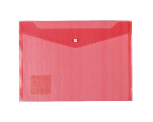 Папка-конверт с кнопкой 120 мкр. диагональ, красный Classic Lite А4