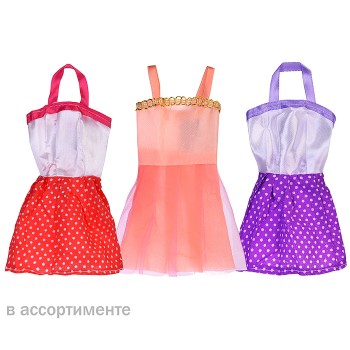 Одежда для куклы "Платье" в пакете