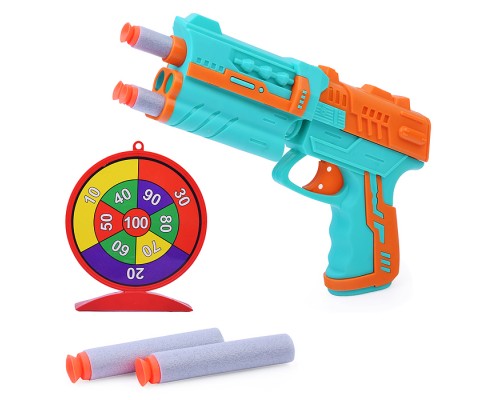 Пистолет "Super Gun" с мягкими полимерными пулями и мишенью, в пакете