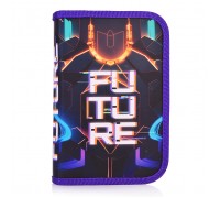 Пенал односекционный SOFT "Неоновая геометрия"