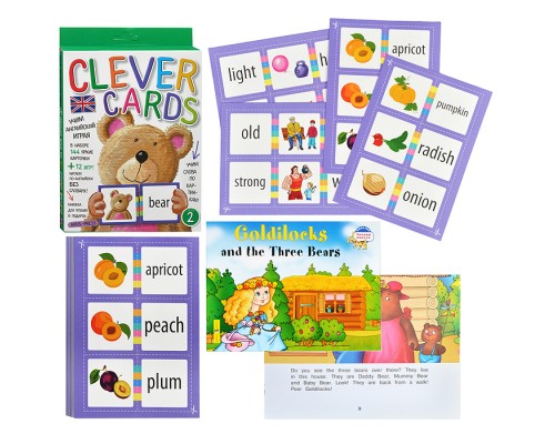 Учим английский играя. Уровень 2.(набор карточек+книга)