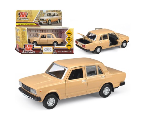 Машина металл LADA "Ваз-2105" 1997 12 cm, (двери, багаж) инерц.