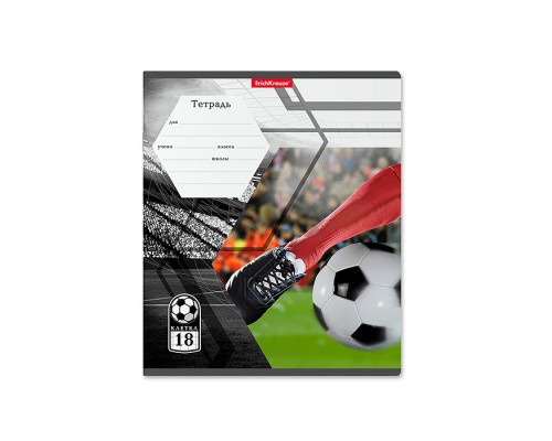 Тетрадь 18л. клетка, Dribbling, (в плёнке по 10 шт.)