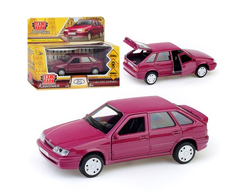 Машина металл LADA -2114 "Samara", 12 см, (двер, баг, фиолетовый) инерц, в коробке