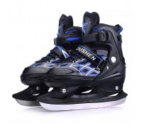 Коньки детские, размер M, синий