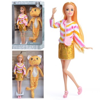 Кукла "Милана в костюме тигра" в коробке
