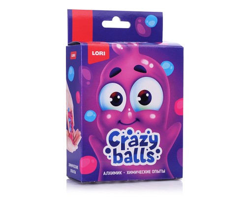 Химические опыты.Crazy Balls "Розовый, голубой и фиолетовый шарики"