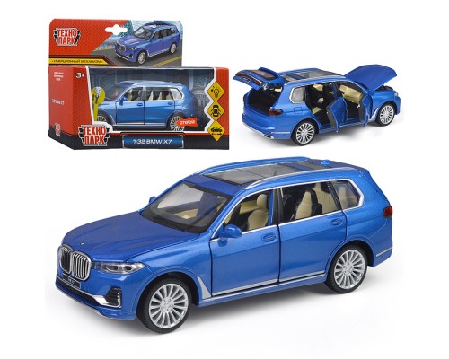 Машина металл BMW X7, 14,8 см, (капот, багажник, двери,свет-звук) инерц., в коробке